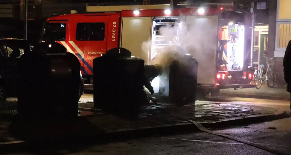 Rookontwikkeling door brand in ondergrondse container