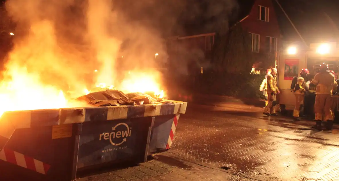 Bouwcontainer in brand - Foto 2