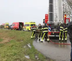 Hulpdiensten groots ingezet voor fietser te water