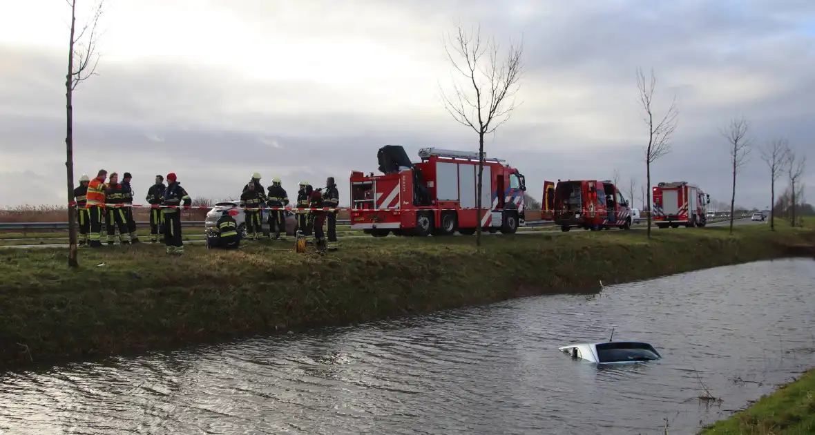 Brandweer ingezet voor te water geraakte auto