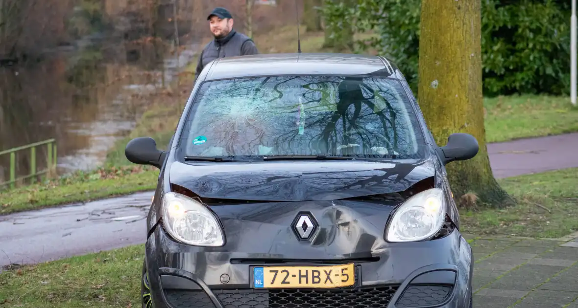 Automobilist rijdt op paal - Foto 4