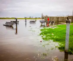 Hoogwater in de polder