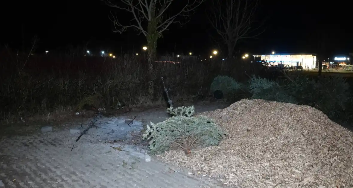 Kerstboom in brand gestoken - Foto 1