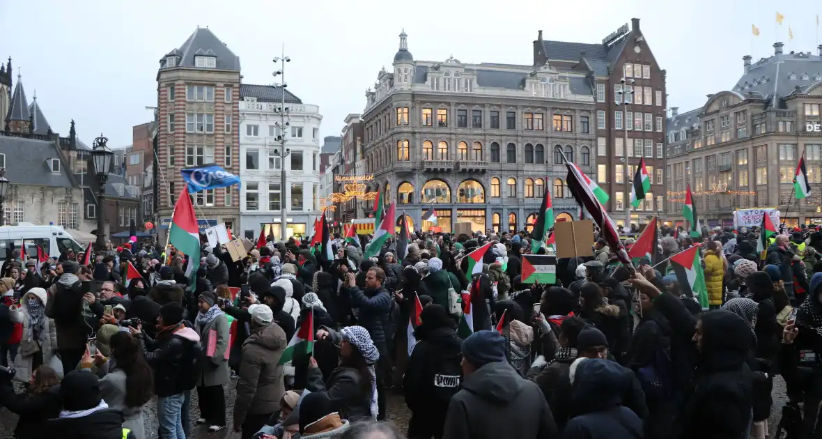 Grote opkomst bij pro Palestina demonstratie