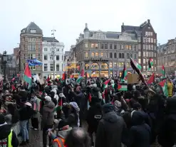 Grote opkomst bij pro Palestina demonstratie