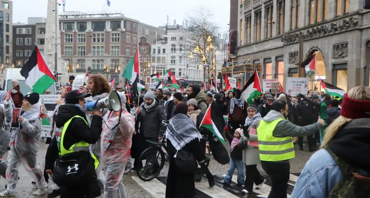 Grote opkomst bij pro Palestina demonstratie - Foto 2