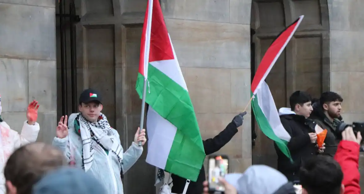 Grote opkomst bij pro Palestina demonstratie - Foto 4