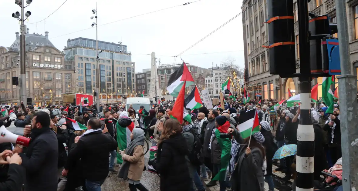 Grote opkomst bij pro Palestina demonstratie - Foto 6