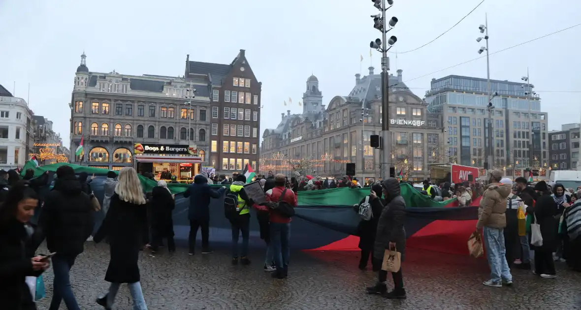 Grote opkomst bij pro Palestina demonstratie - Foto 8