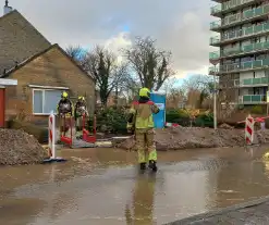 Gas en waterleidingbreuk zorgen voor gevaarlijke situatie