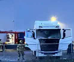 Gewonde bij brand in cabine van vrachtwagen