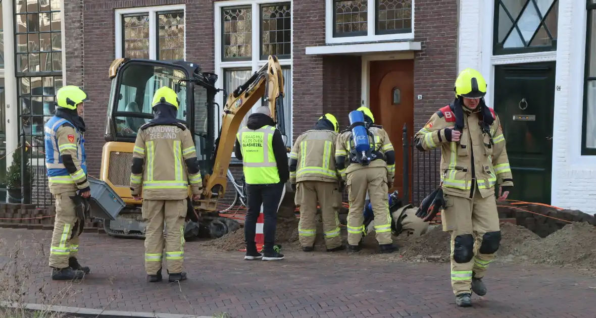 Gasleiding geraakt tijdens aanleg van glasvezelkabel - Foto 1