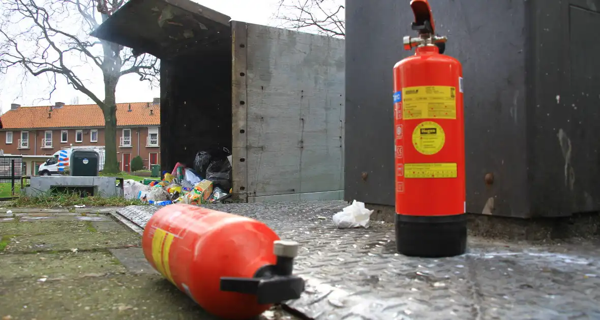 Brand ontstaan door laswerkzaamheden ondergrondse container - Foto 1