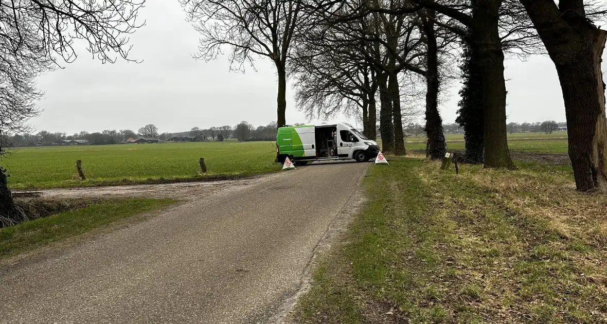 Flinke lekkage in gasleiding in buitengebied