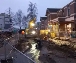 Flinke waterlekkage door breuk tijdens werkzaamheden