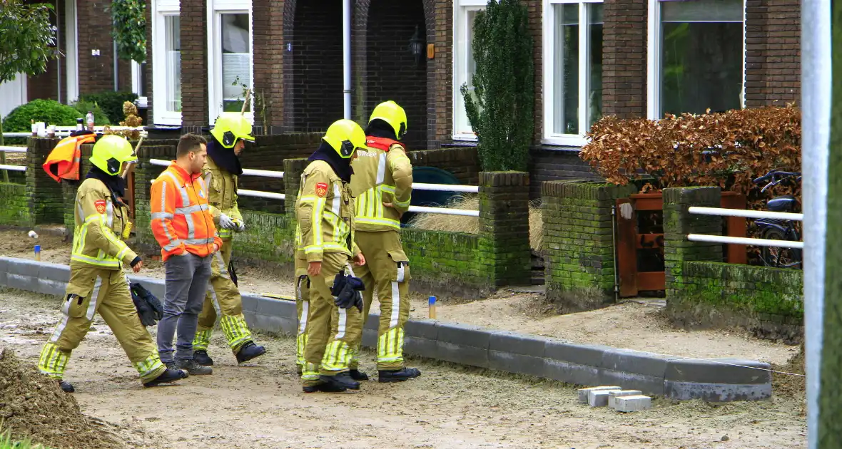 Gasleiding geraakt bij aanleg stoeprand