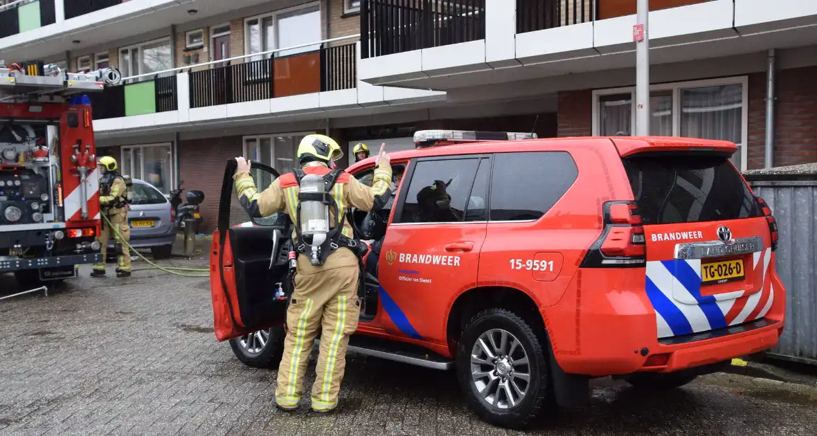 Brand in kelderbox snel onder controle