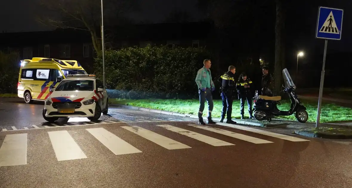 Voetganger gewond bij aanrijding met scooterrijder