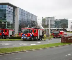 Veel hulpdiensten naar lekkage Universiteit Leiden