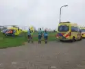 Traumahelikopter landt voor noodsituatie