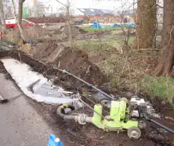 Waterleiding gesprongen bij werkzaamheden