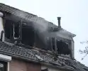 Zolderverdieping van woning verwoest door brand
