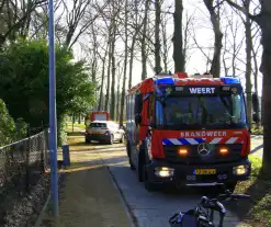 Brandweer verricht metingen bij sloopwoning