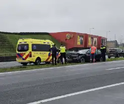 Flinke schade door ongeval op snelweg