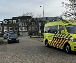 Les auto betrokken bij kop-staartbotsing