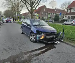 Auto zwaar beschadigd na uitwijkmanoeuvre