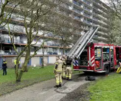 Brand uitgebroken na explosie in woning in Amsterdam Zuidoost