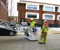 Brandweer haal kat na twee dagen van dak