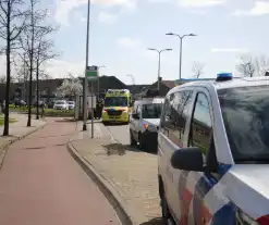 Scooterrijder gewond door botsing met bestelbus