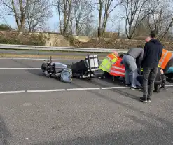 Motorrijder gewond na ongeval met bestelbus