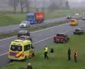 Kop-staartbotsing tussen twee voertuigen op de A50