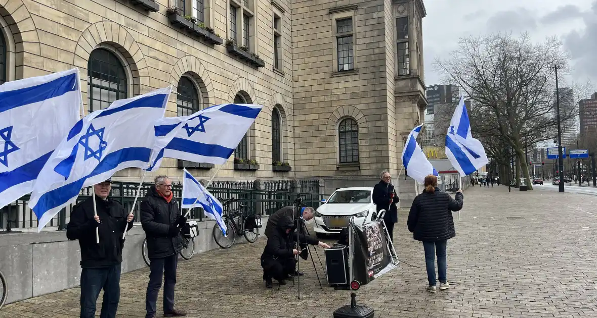 Pro Israël demonstratie voor stadhuis