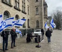 Pro Israël demonstratie voor stadhuis