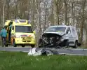 Ravage na ongeval tussen meerdere voertuigen