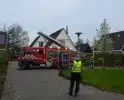 Brandweer ingezet voor brand in nok van dak
