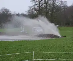 Waterleiding geraakt bij werkzaamheden