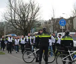 Politieagenten demonstreren tegen te hoge pensioenleeftijd