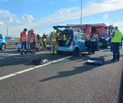 Zwaargewonde bij kop-staartbotsing A44