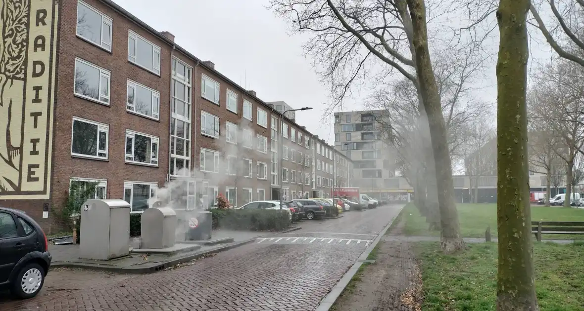 Flinke rookontwikkeling door brand in ondergrondse container - Foto 1