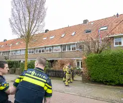 Rook bij brand in kelder van woning