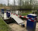 Voetpond vastgelopen, brandweer schiet te hulp