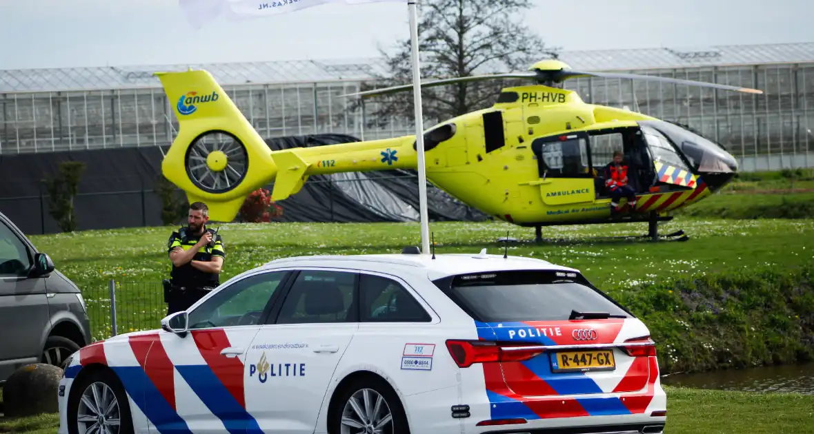 Traumahelikopter landt voor medische noodsituatie tijdens “kom in de kas”