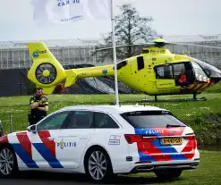 Traumahelikopter landt voor medische noodsituatie tijdens “kom in de kas”