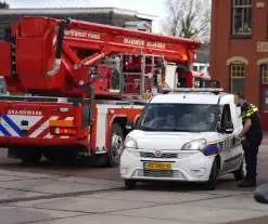 Brandweer groots ingezet voor brand in magnetron