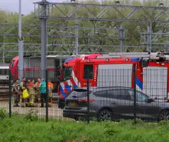 Lekkende ketelwagon op rangeerterrein