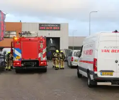 Brand bij autoschade herstelbedrijf